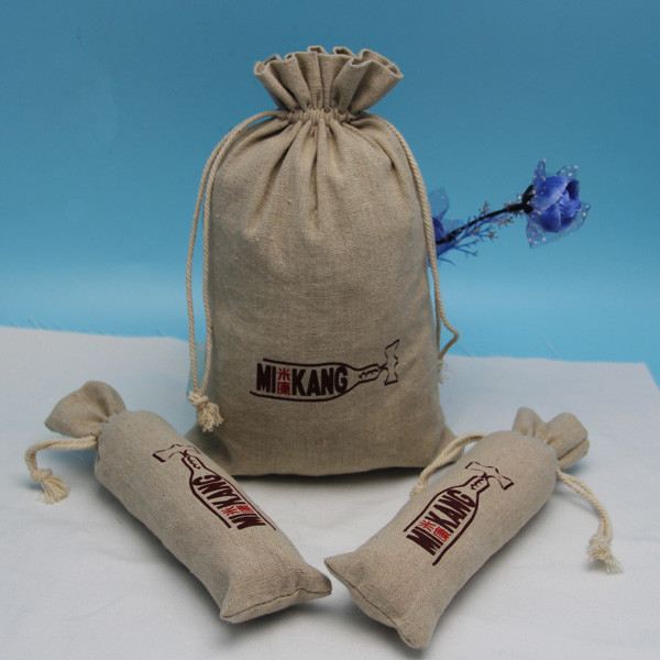 Laminated Burlap Packaging Drawstring Bag For Tea Eco Friendly Easy To Use