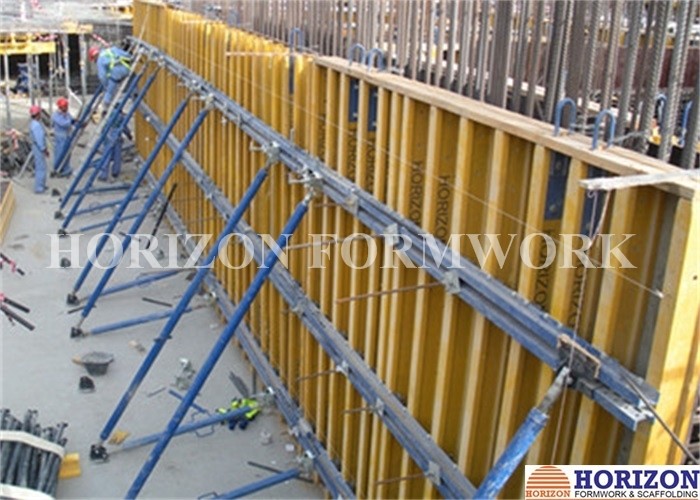 High-Efficiency Wall Formwork Systems, Core Wall Formwork With Push-Pull Props