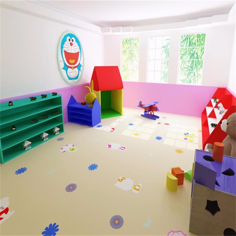 Kindergarten PVC Floor Covering / Vinyl Laminate Flooring Antistatic Function
