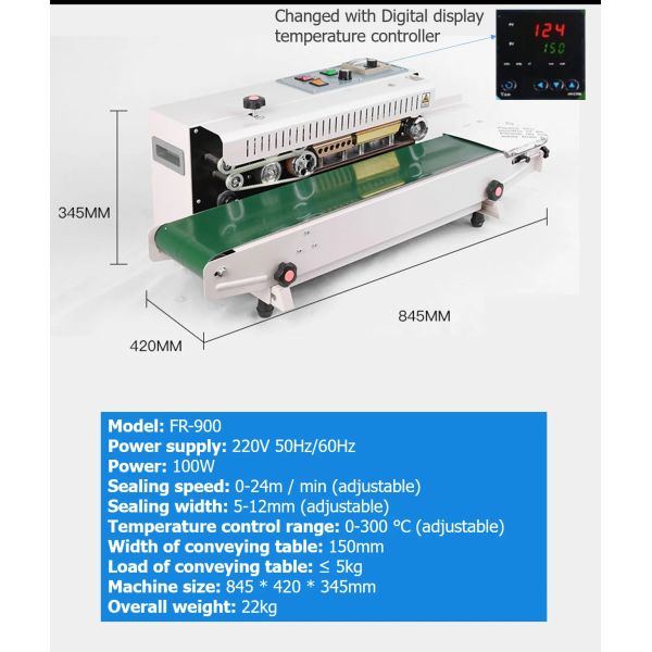 Fast Shipping, Good Quality FRD-900 Series Continuous Band Sealer with English Package