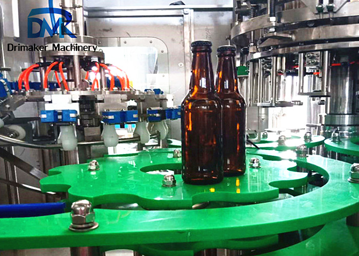 Sparkling Beverage Glass Bottle Soda Machine 3.1KW Rotary Bottle Filler