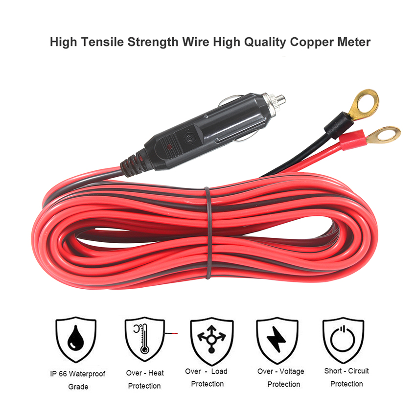 Customization 10A Custom Car Cigarette Lighter Aux Cable 2 Ports Charging