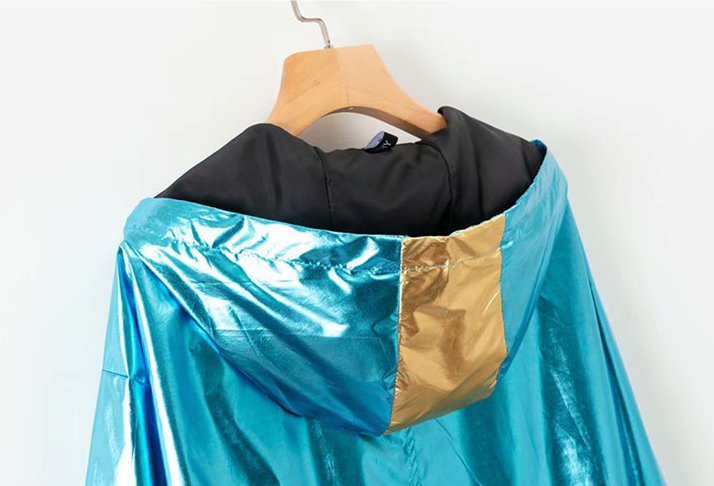 Fashion Mens Reflective Jacket / Womens Metallic Coat Plating Coating