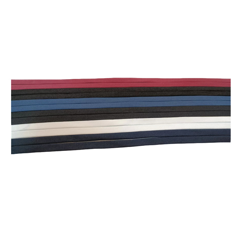 Black Red Polyester Cord Shoe Laces With Metal Tips Custom Made