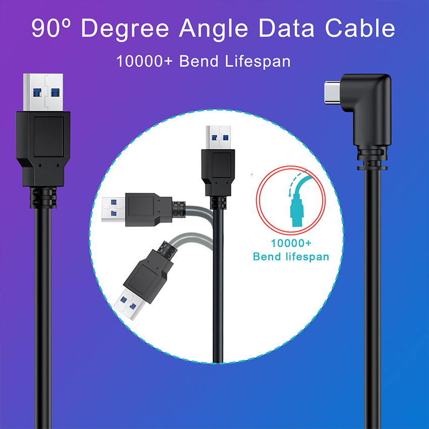 High Speed 5Gbps 3.0 USB Type-C to Type A Cable for VR 1 2 Headset VR Link Cable