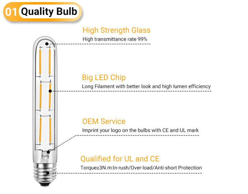 T30 E27 Edison LED filament Bulb 4W led filament light for Bedroom Decoration