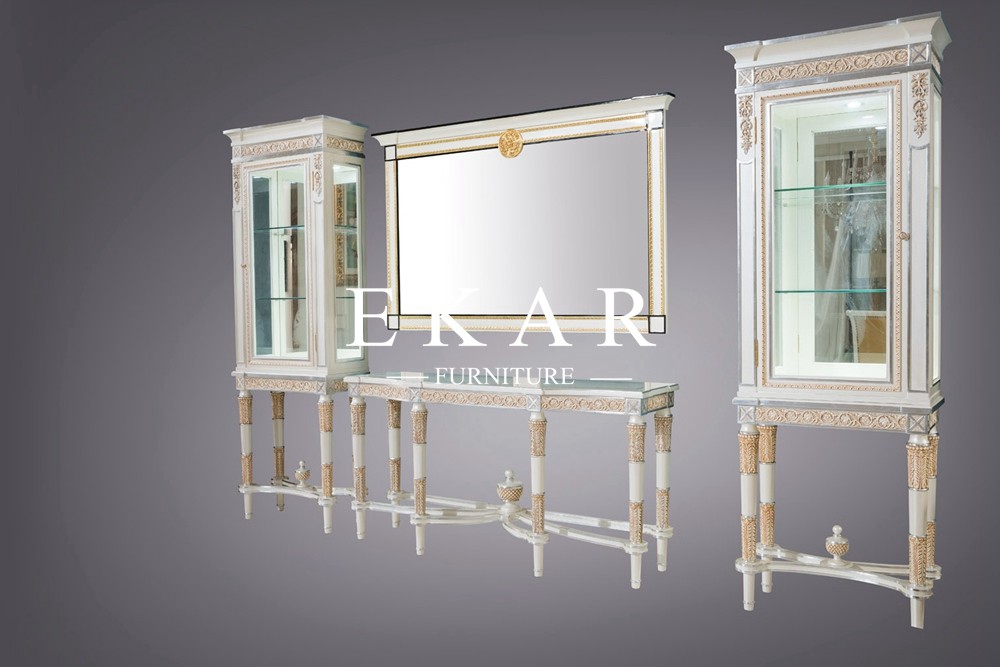 High Class Italy Fancy Antique Golden Console Table FLN-M-XG202