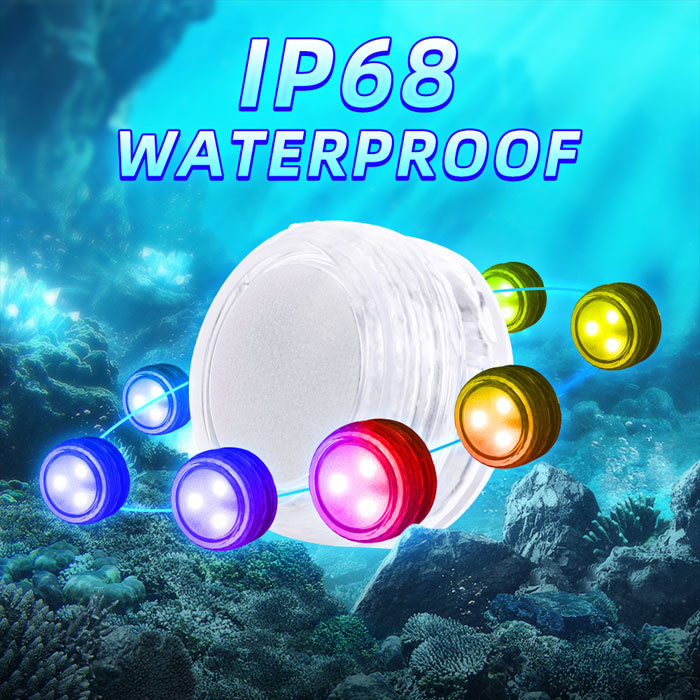 Small Submersible LED Lights Mini Waterproof RGB LED Tea Lights Candles Party Events Home Vase Pool Pond Decor
