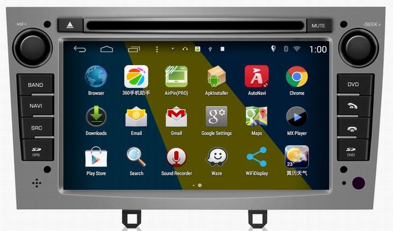ouchuangbo car video dvd multimedia s160 for Peugeot 408 with android 4.4 gps bluetooth iPod