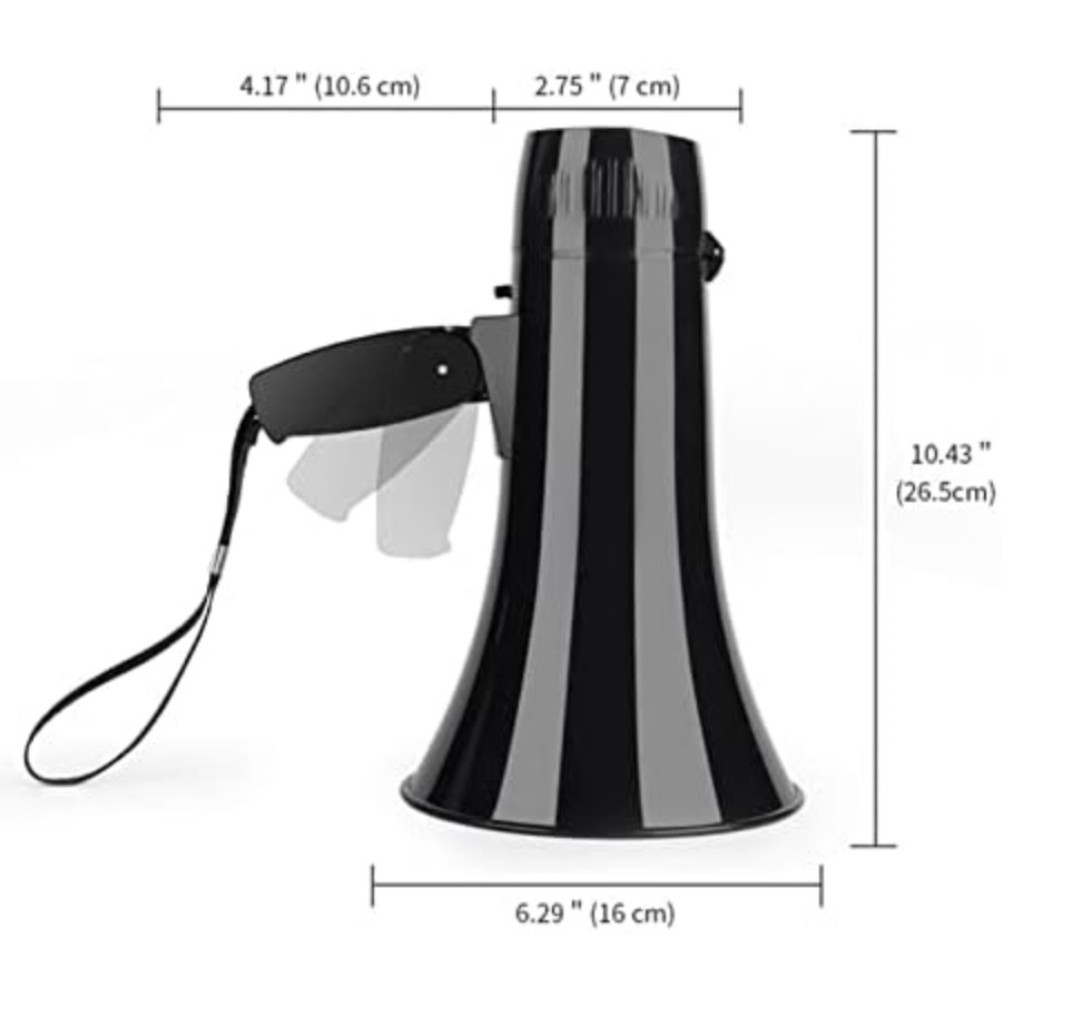 8 X 1.5V Wireless Battery Operated Megaphone Megaphone With Recorder Microphone