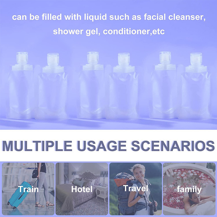 30ml 50ml 100ml Travel Clear Makeup Pouch Plastic Toiletry Containers Refillable Empty