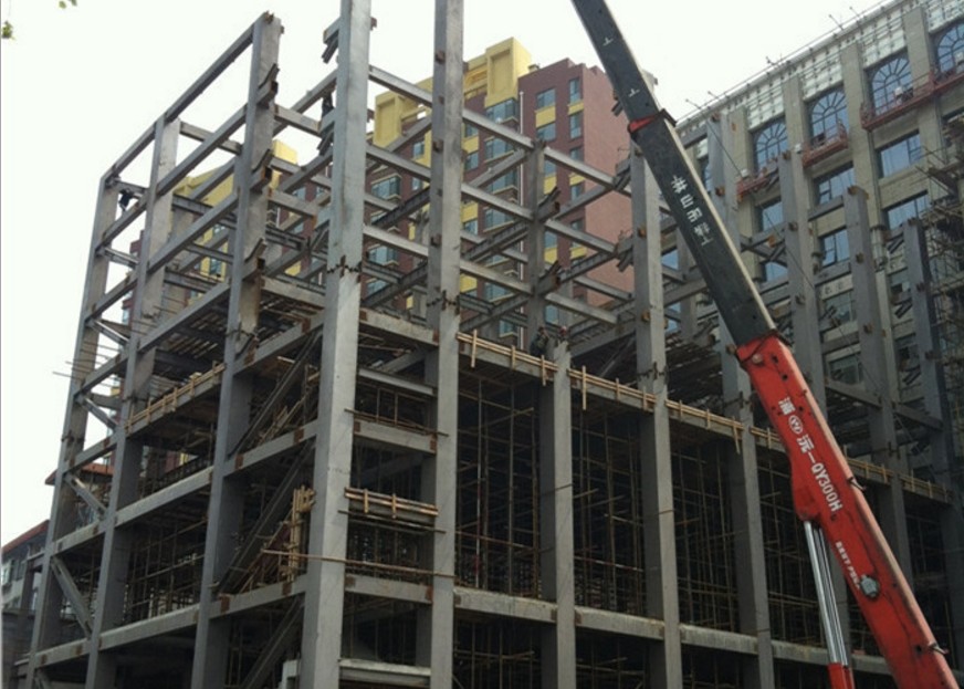 Large Steel Structure High Rise Building , Strong Steel Structure Industrial Building