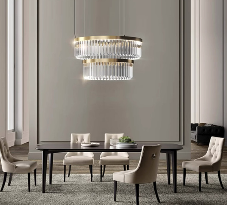 3000K 4000K Modern Crystal Chandelier With Color Temperature Adjustable Feature