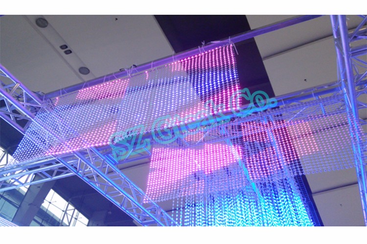 p30 p40 p50 p60 full color video wall transparent led mesh display for the advertising