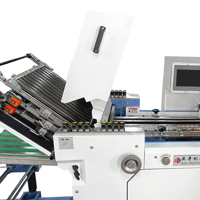 530mm Width Commercial Paper Folding Machine With PLC Controlled 220m / Min