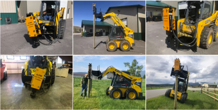 450kg Hydraulic Breaker Post Driver 4.5 Ton Excavator Post Driver Attachment