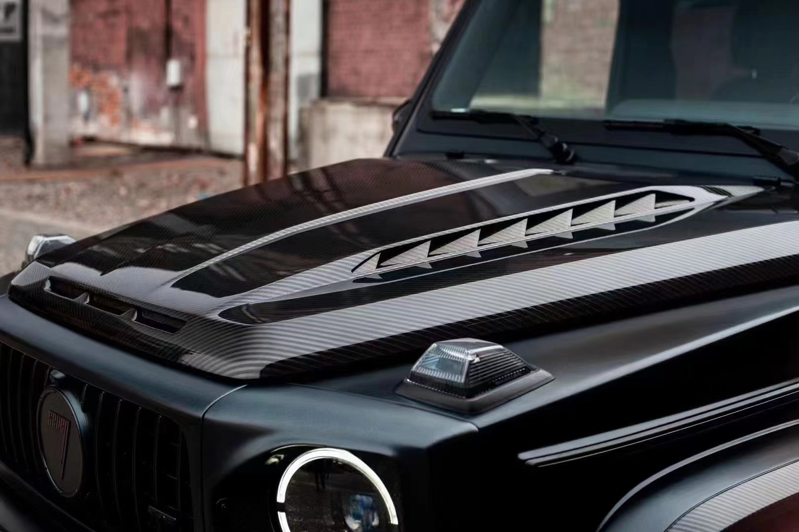 For Benz G-class W464 W463 G500 G550 G63 G350 Carbon Fiber Machine Cover W464 W463 Upgrade Topcar Style Cover