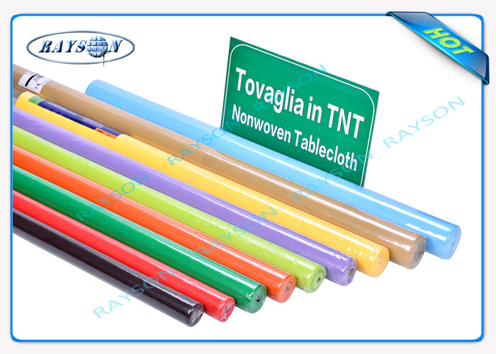 Colorful Disposable PP Non Woven Tablecloth for Restaurant , Home Use or Retail Sale