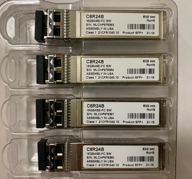 C8R24B HPE MSA 16Gb Short Wave Fibre Channel SFP+ 4-pack Transceiver