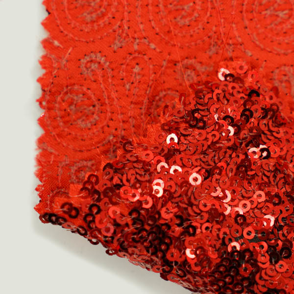 Shining 390 GSM Rose Sequin Fabric for Women'S Fashion Dresses