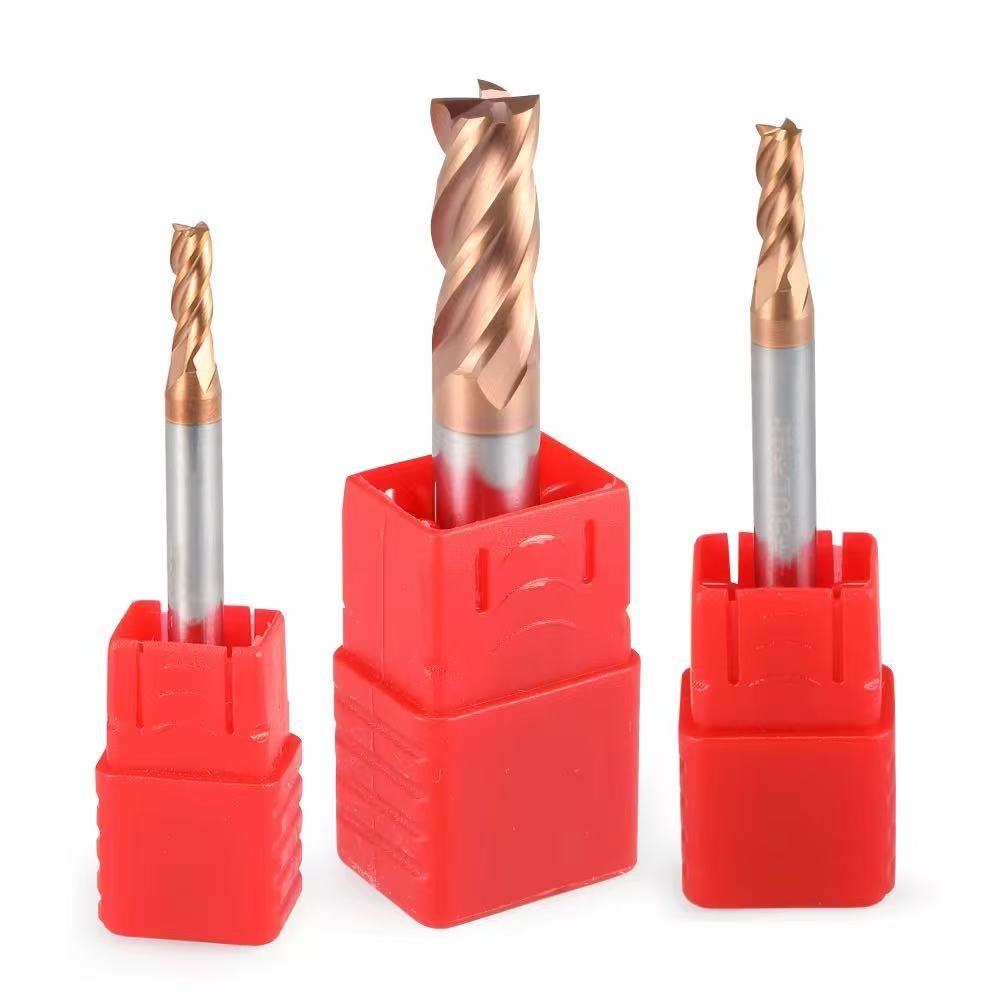 4-Flute Tungsten Carbide Flat End Mills CNC Milling Cutter Straight Shank High-Speed Coated Milling Cutter