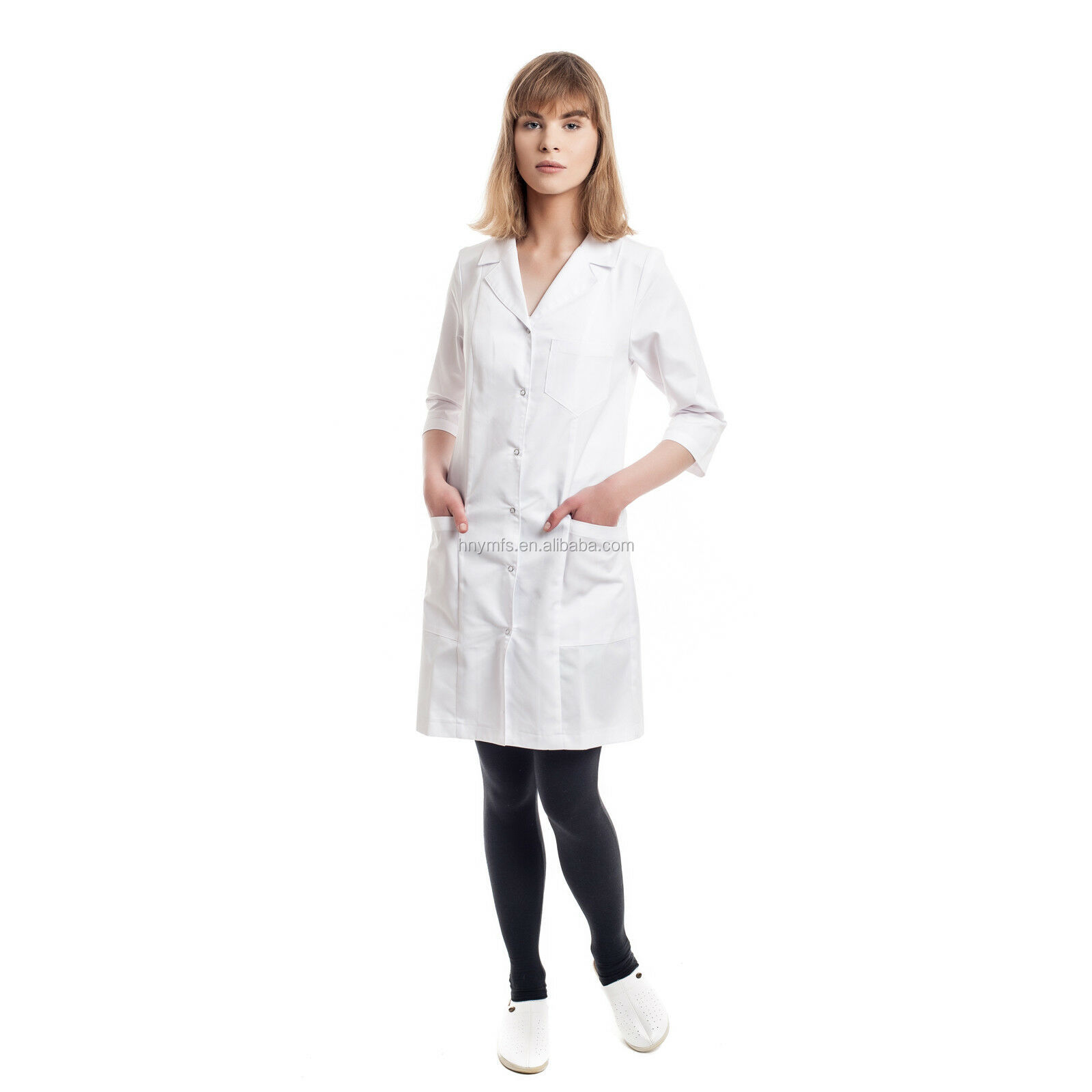 Classical White Medical Lab Coat Waterproof Unisex Custom Sizes