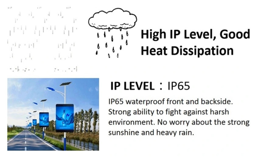HD P4 SMD2121 6500nits Light Pole LED Display 4G Control
