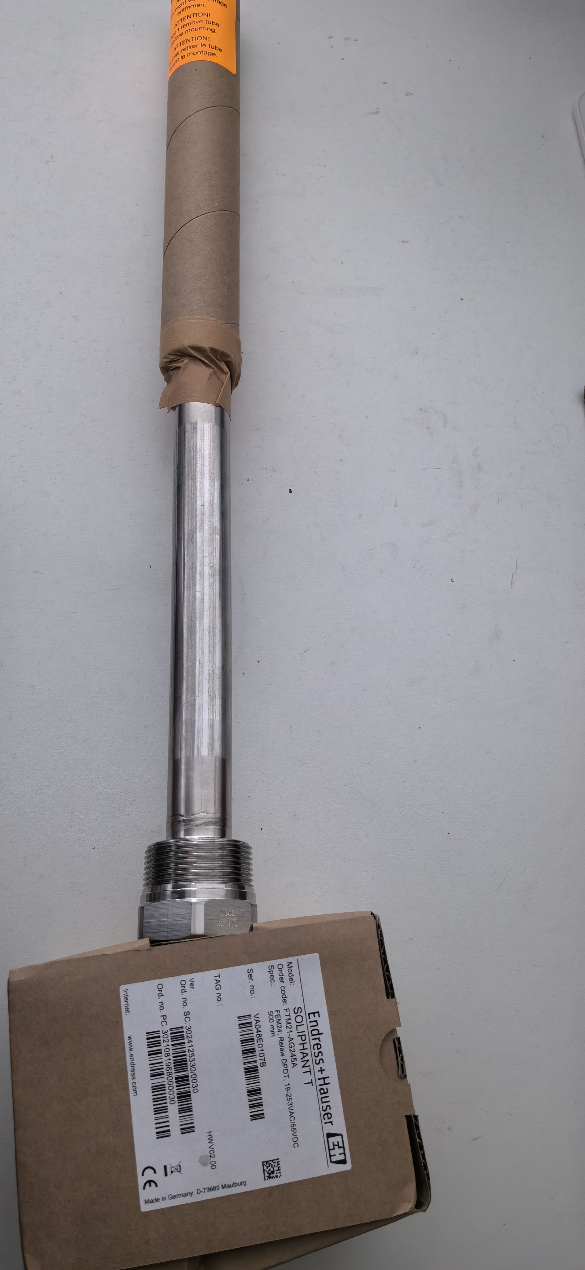 Endress Hauser Instruments Vibronic Point Level Detection Soliphant FTM21-AG245A