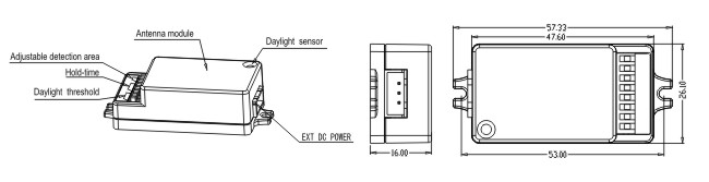800W 5.8G Lux Control Microwave Motion Sensor for Gas Station Lighting