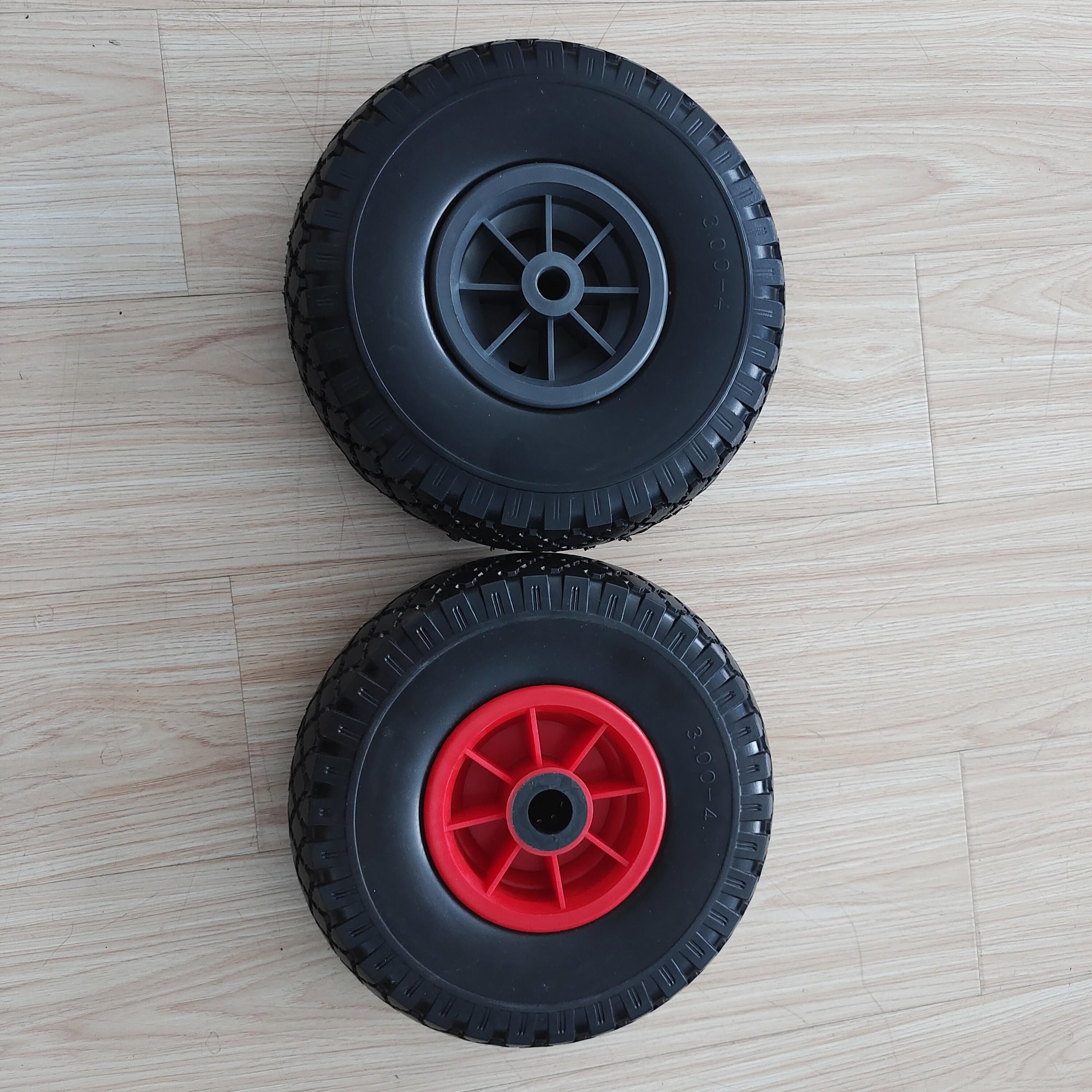 300-4 Red Rim Rubber Wheel 10 Inch Tire Garden Cart Wheelbarrow Pneumatic Wheels