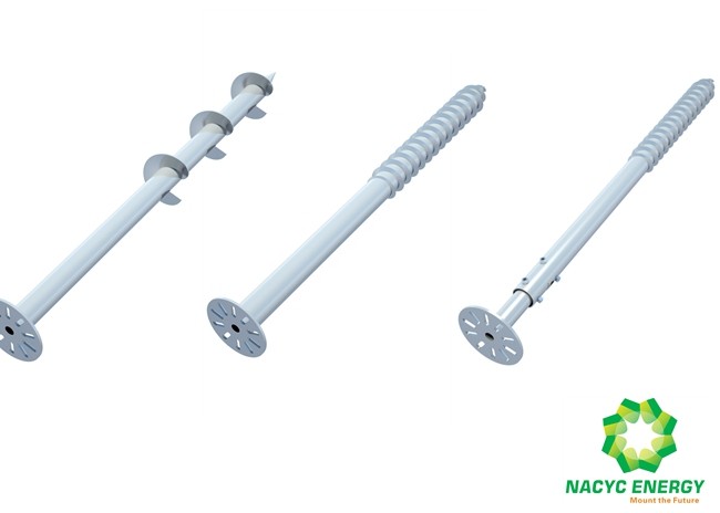 Durable Solar Ground Screws , Solar Panel Metal Ground Screw Flange Plate Steel Material