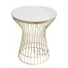 Buy cheap Living Room Furniture Marble Top Side Table Gold from wholesalers