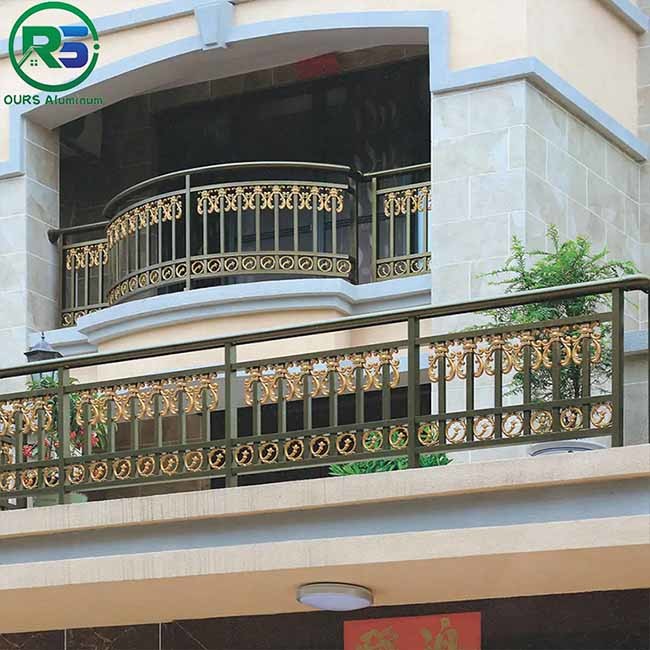 Pre Assembled Contemporary Aluminum Decorative Security Fencing Flat Top