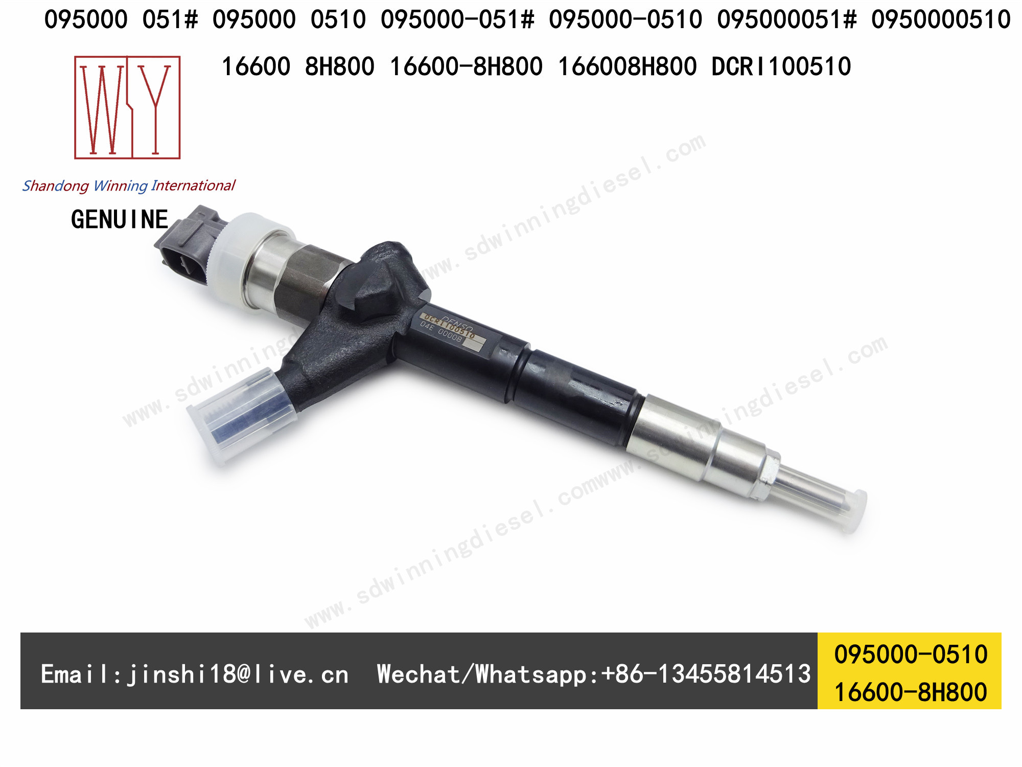 DENSO GENUINE AND NEW FUEL INJECTOR 095000-051# 095000-0510 16600-8H800 DCRI100510 FOR NISSAN X-TRAIL YD22ETI 2.2D ENGIN