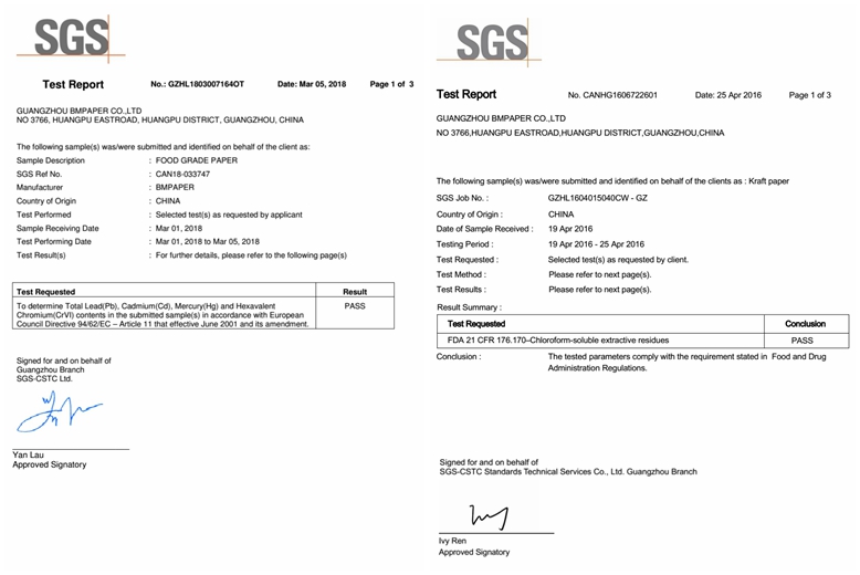 Straw paper certification