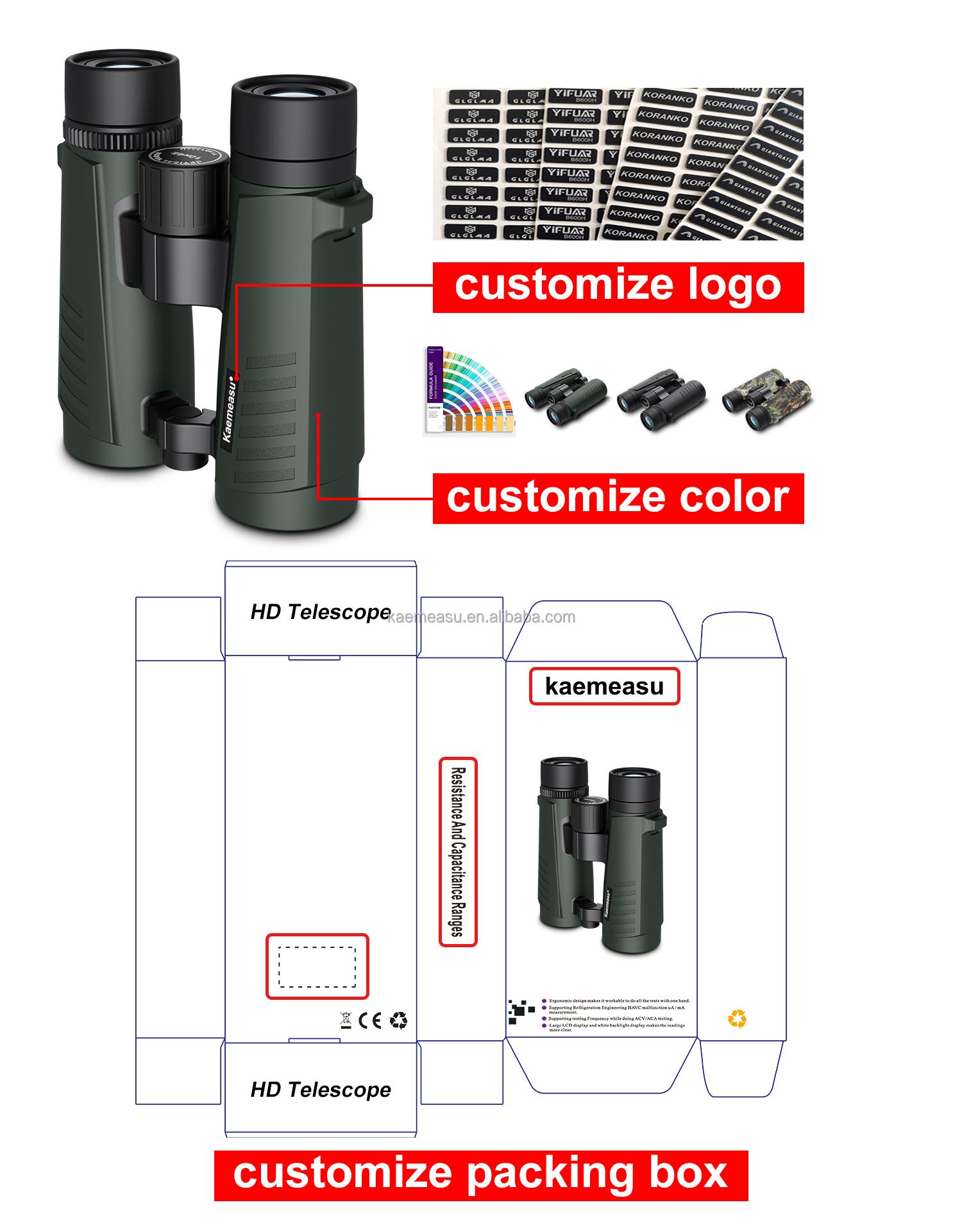 C 10X High Definition Binoculars 10X42 for Adults Optical Telescope for Hunting and Travel