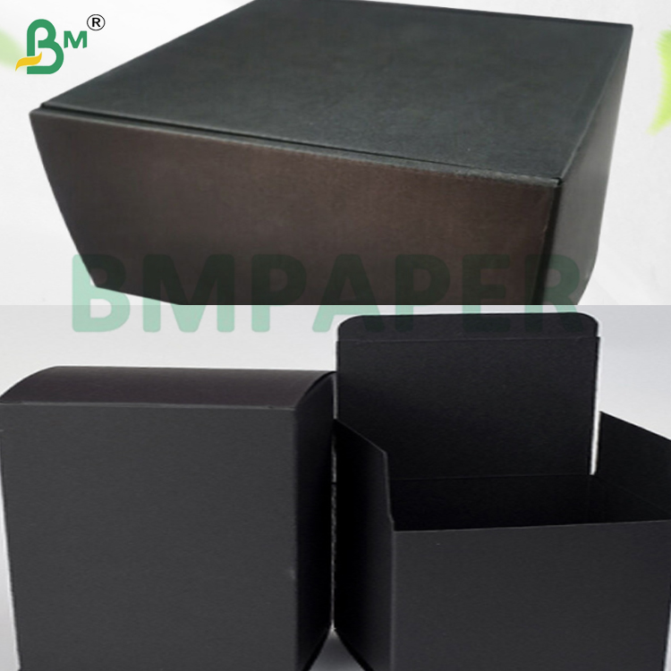 300g 400g Printability Fold Resistance Double Sided Black Cardboard For Hardcover Book Covers Business Cards