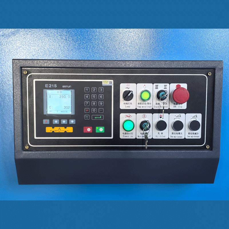 CNC Hydraulic Shearing Machine Hydraulic Guillotine Shear E21S Controller 4mm