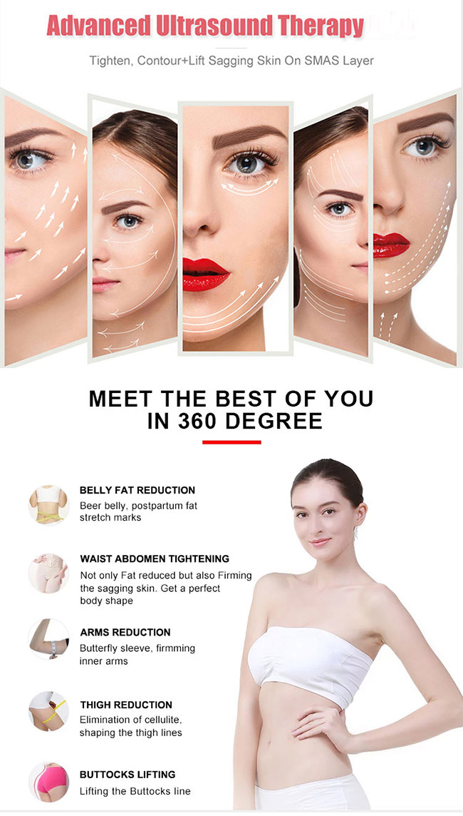 2 IN 1 hifu machine 7d face and body face lifting hifu lipo slimming machine