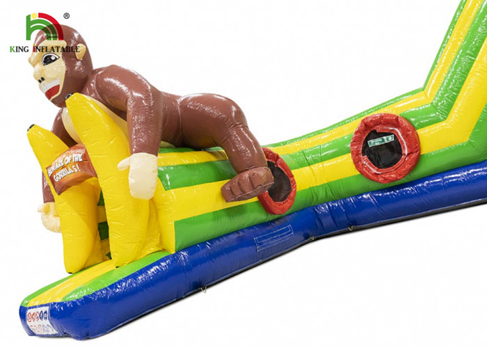 21ft Outdoor PVC Monkey Theme Inflatable Obstacle Course Rental For Events