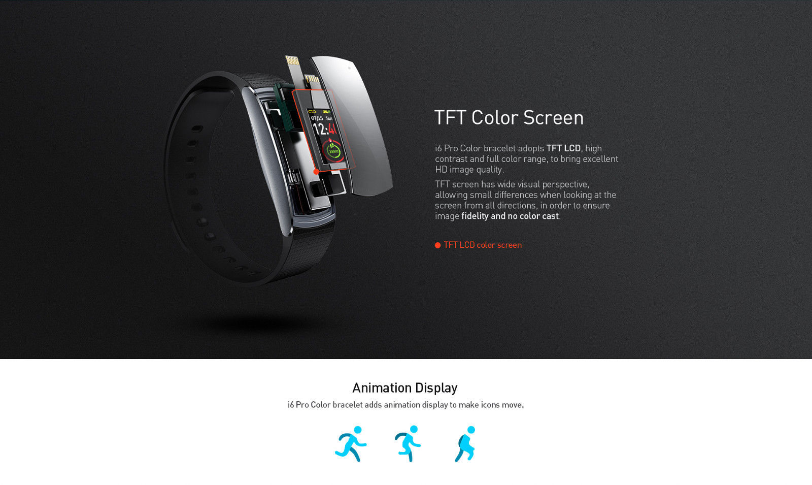 0.96 Inch TFT Color Screen Bluetooth Smart Bracelet