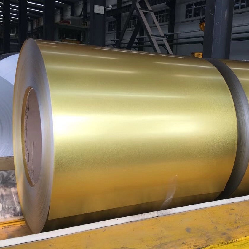 AZ70 Golden Anti-Finger Print Hot Dip Galvalume Metal Coil GL 55% ALU-ZINC Coils G550/SCG570 Full Hard Grade