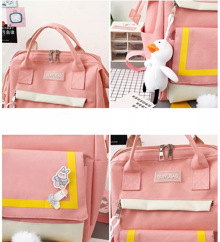 0.65 Inch Handbags Backpack Sets Outdoor Travelling 4 Piece Backpack Set Ladies