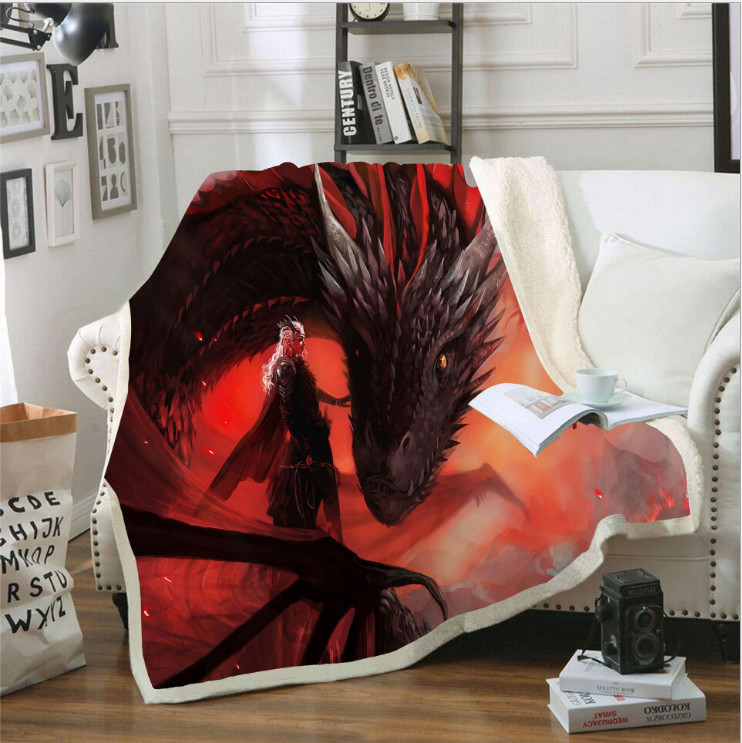 Hypoallergenic Fuzzy Flannel Plush Blanket 100% Polyester For Home