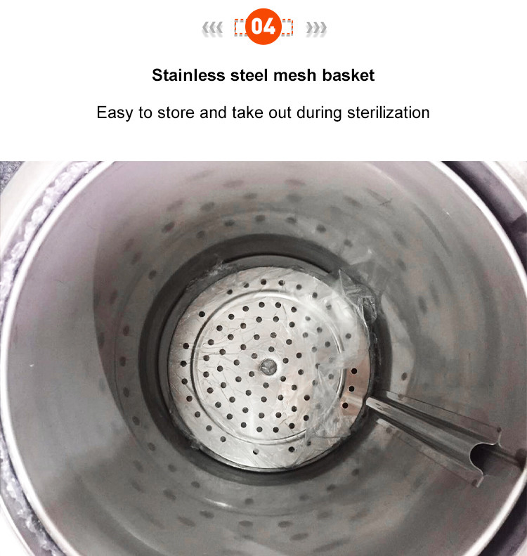 18L 24L Autoclave High Pressure Steam Vacuum Sterilizer Machine AC220V