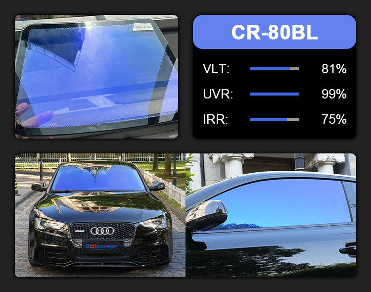 CR80BL Korean Chameleon Film Purple Blue Color Window Film Color Changing Window Film