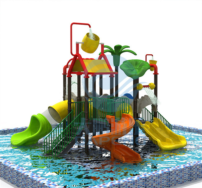 Aqua Park Water House Slide Fiberglass Children Lazy River Equipment