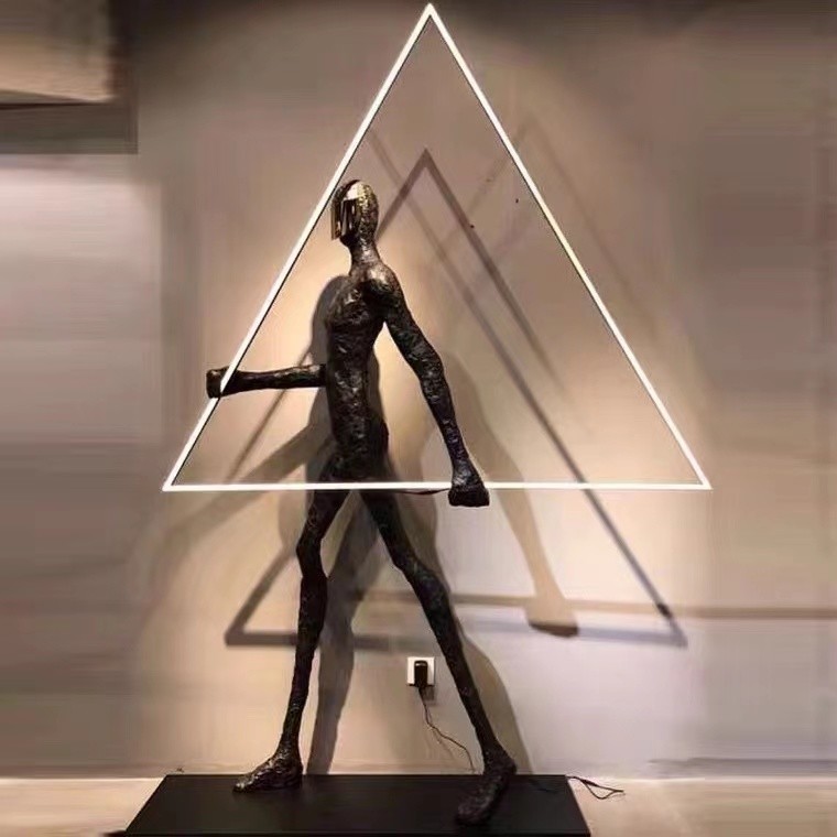 Modern Human Body Sculpture Model Room Sales Office Art Decoration Lamp Hotel Hall Decoration Floor Lamp