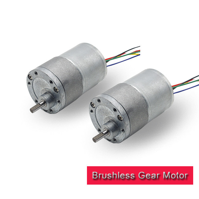 Home Appliance Brushless Gear Motor 12v 24v High Torque 37mm Offset Shaft For Printer