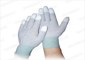 China Cleaning Room Electronic Anti Static Gloves Carbon Fiber PU Fit ESD Gloves on sale